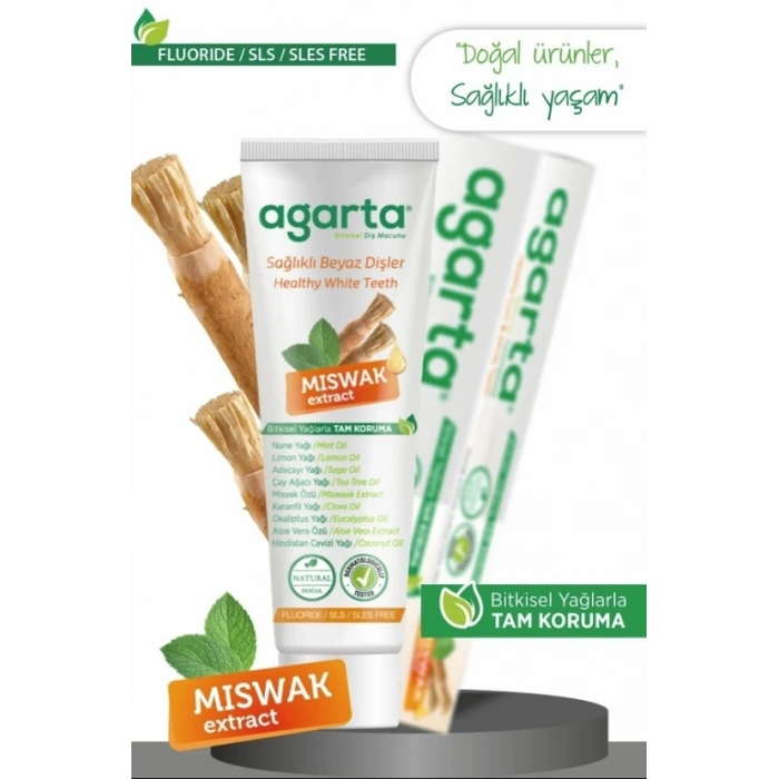 Agarta Doğal Misvak Özlü Diş Macunu 100 ml