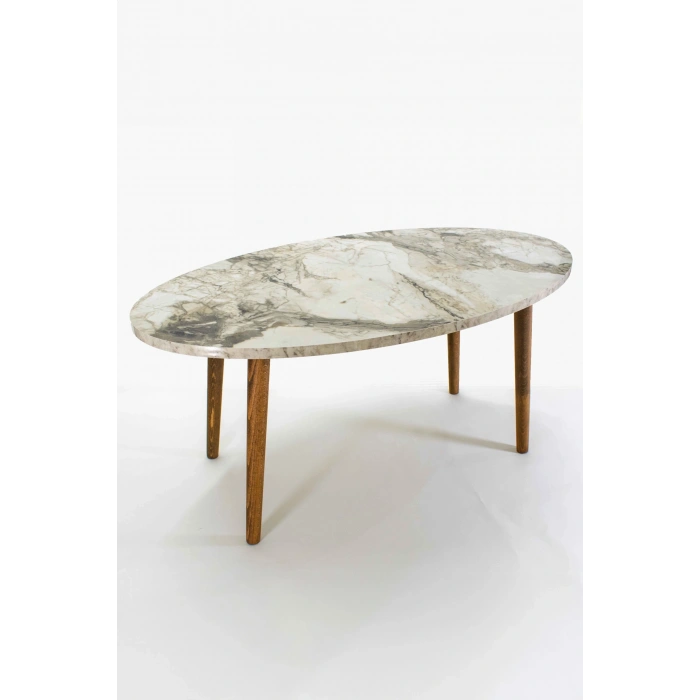 Ahşap Torna Elips Orta Sehpa