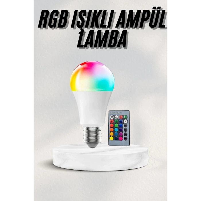 Akıllı RGB Led Ampul Led Uzaktan Kumandalı Renk Değiştiren Ampul