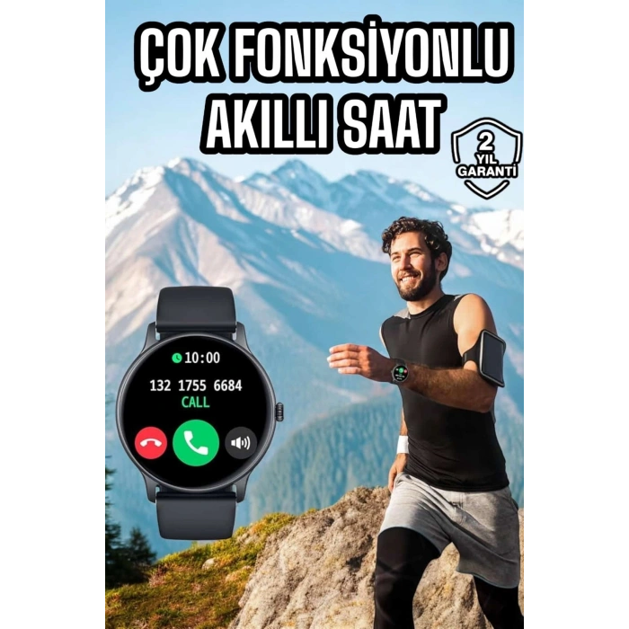 Akıllı Saat Çok Fonksiyonlu Sesli Görüşme NFC Uyumlu Amoled Ekran