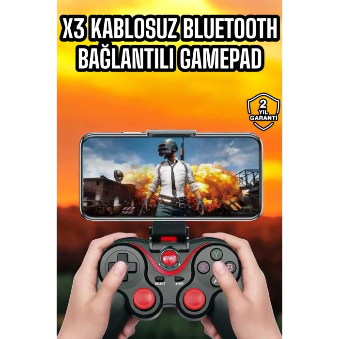 Android Uyumlu Gamepad X3 Game Stick Oyun Kolu Bluetooth Bağlantılı