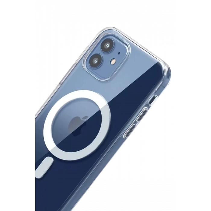 Apple iPhone 11 Combo Sert Şeffaf Magsafe Kapak - Şeffaf
