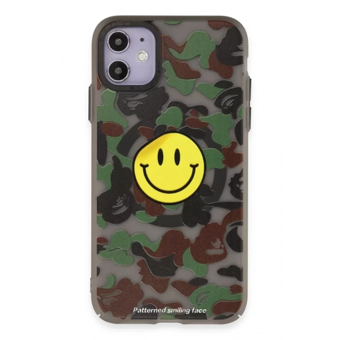 Apple iPhone 11 Kılıf Apollo Magneticsafe Desenli Kapak - Apollo Siyah - 4