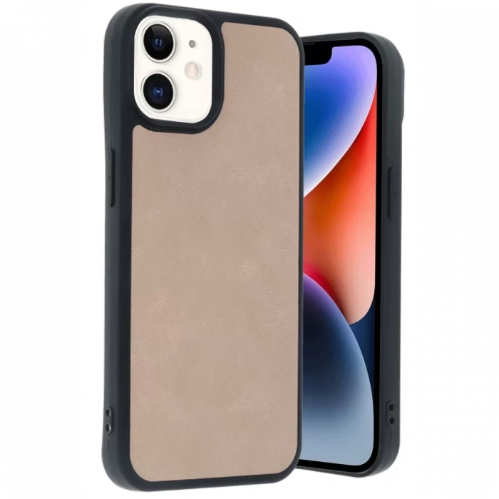 Apple iPhone 11 Kılıf Aras Deri Kapak - Pudra