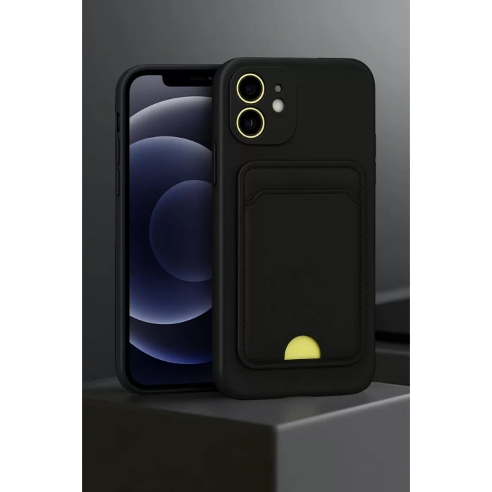 Apple iPhone 11 Kılıf Kelvin Kartvizitli Silikon - Bordo