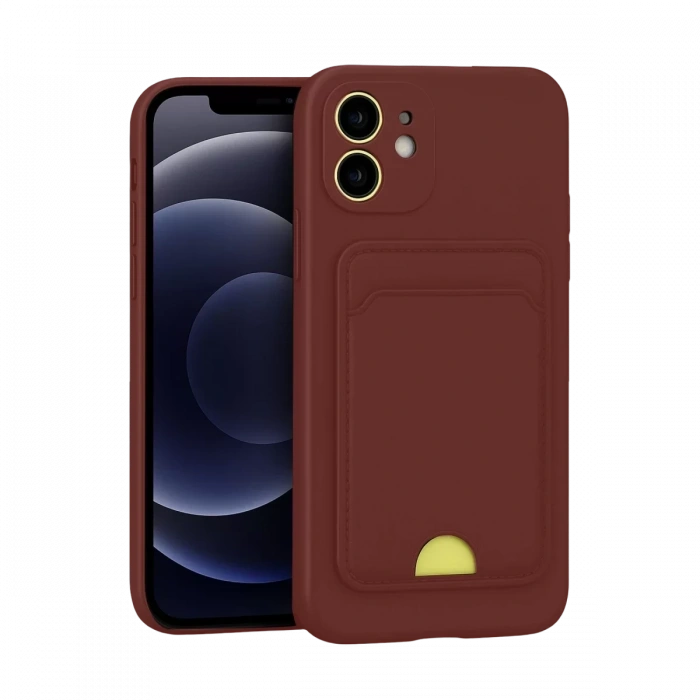 Apple iPhone 11 Kılıf Kelvin Kartvizitli Silikon - Bordo
