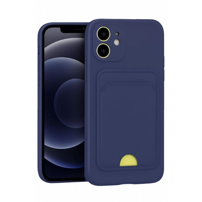 Apple iPhone 11 Kılıf Kelvin Kartvizitli Silikon - Lacivert