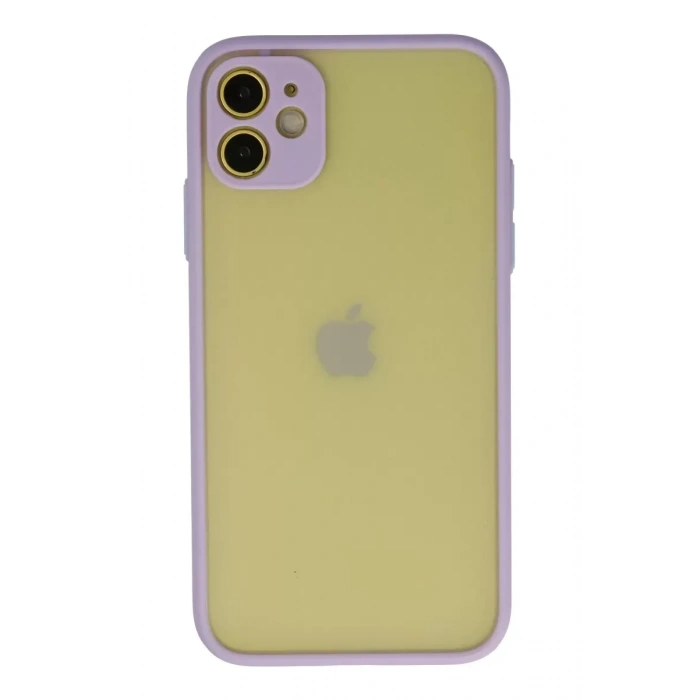 Apple iPhone 11 Kılıf Montreal Silikon Kapak - Mor
