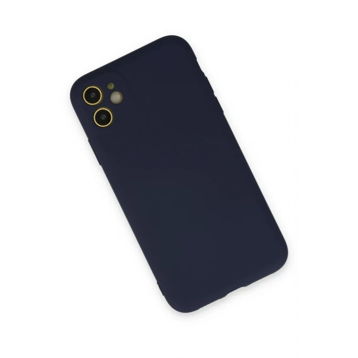 Apple iPhone 11 Kılıf Nano içi Kadife Silikon - Lacivert