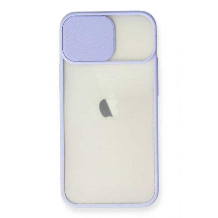 Apple iPhone 11 Kılıf Palm Buzlu Kamera Sürgülü Silikon - Lila