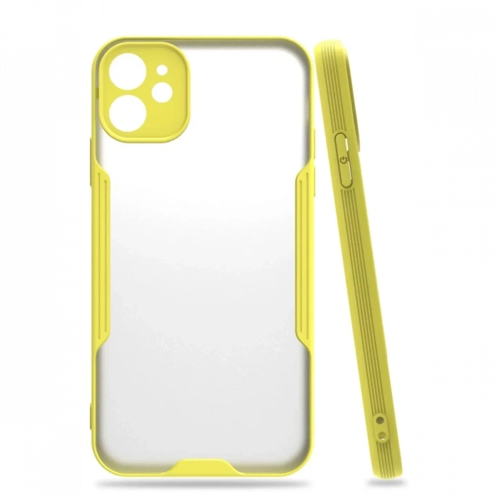 Apple iPhone 11 Kılıf Platin Silikon - Sarı