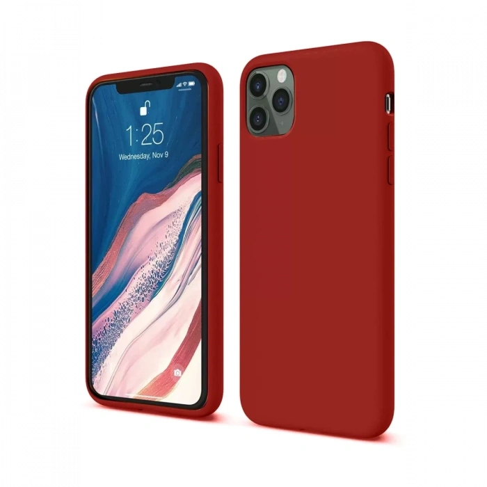 Apple iPhone 11 Pro Kılıf First Silikon - Bordo