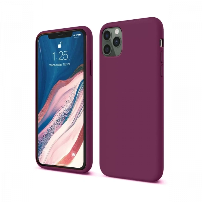 Apple iPhone 11 Pro Kılıf First Silikon - Mürdüm