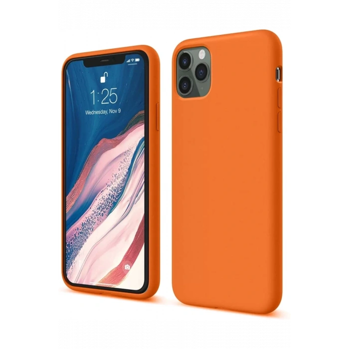 Apple iPhone 11 Pro Kılıf First Silikon - Turuncu