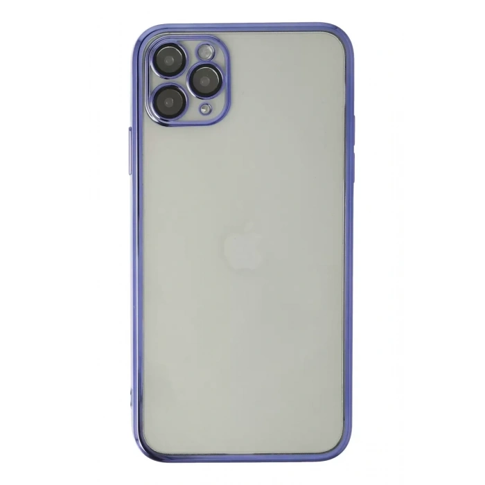 Apple iPhone 11 Pro Kılıf Lensli Silikon - Mor