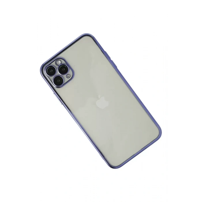 Apple iPhone 11 Pro Kılıf Lensli Silikon - Mor