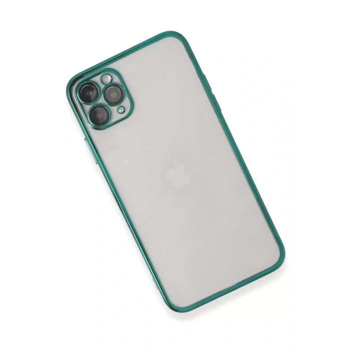 Apple iPhone 11 Pro Kılıf Lensli Silikon - Yeşil