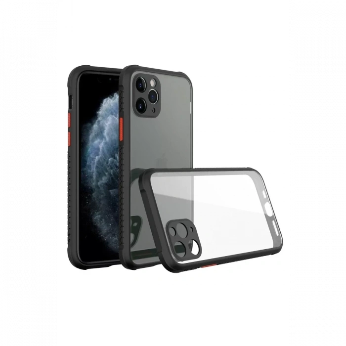 Apple iPhone 11 Pro Kılıf Miami Şeffaf Silikon - Siyah