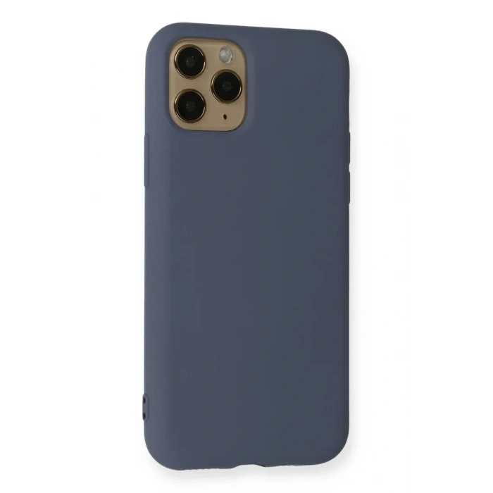 Apple iPhone 11 Pro Kılıf Nano içi Kadife Silikon - Gri