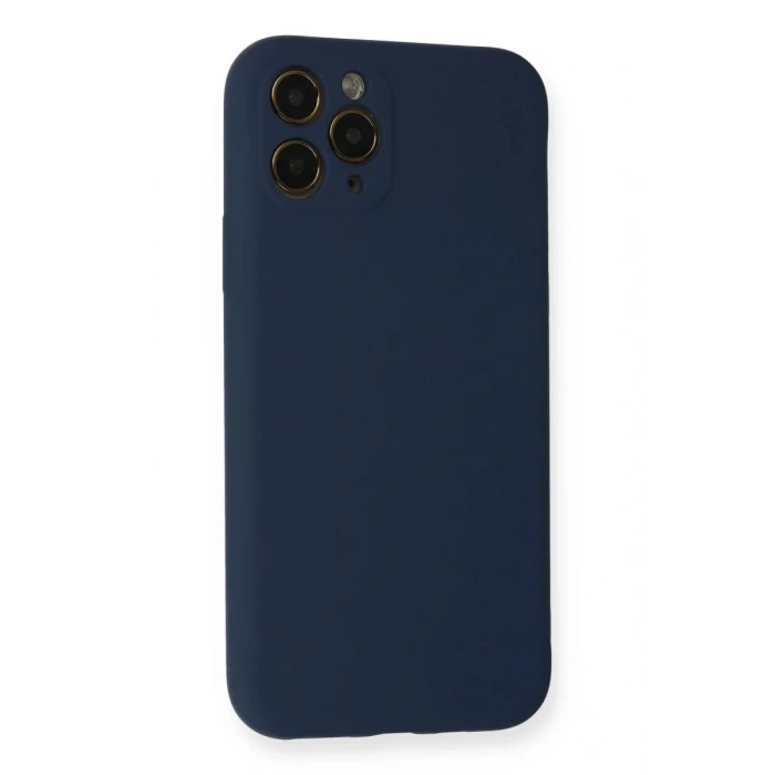 Apple iPhone 11 Pro Kılıf Nano içi Kadife Silikon - Lacivert