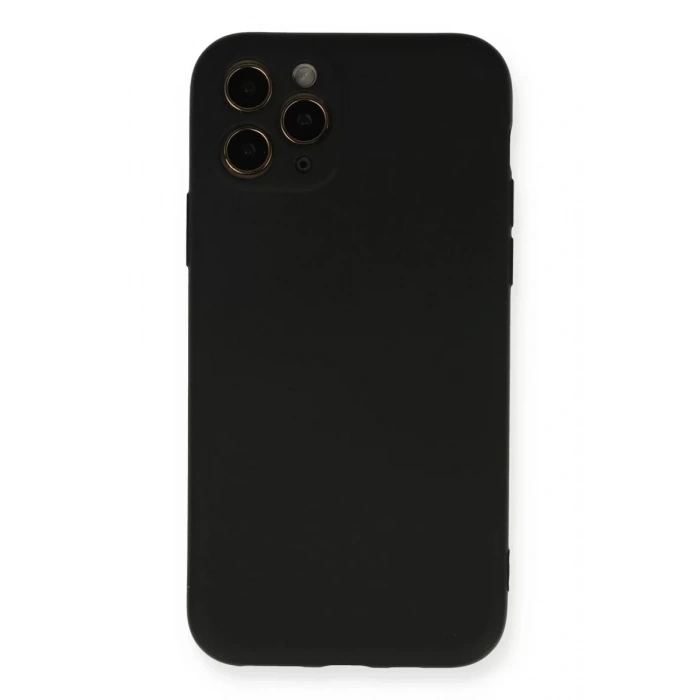 Apple iPhone 11 Pro Kılıf Nano içi Kadife Silikon - Siyah