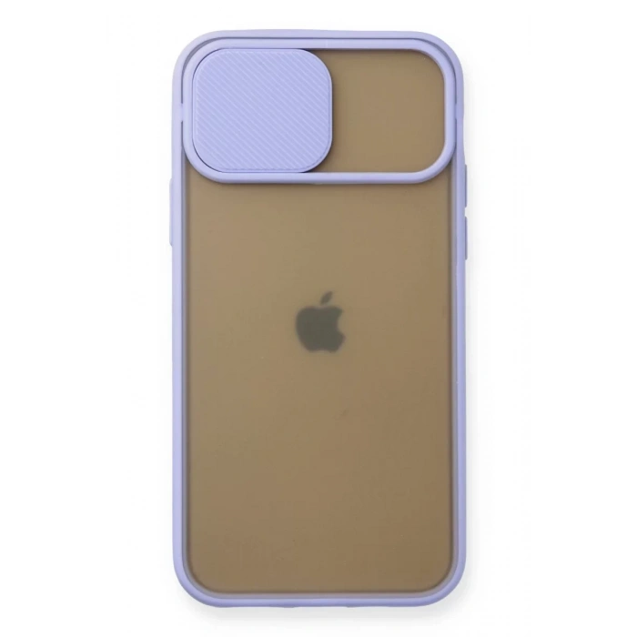 Apple iPhone 11 Pro Kılıf Palm Buzlu Kamera Sürgülü Silikon - Lila