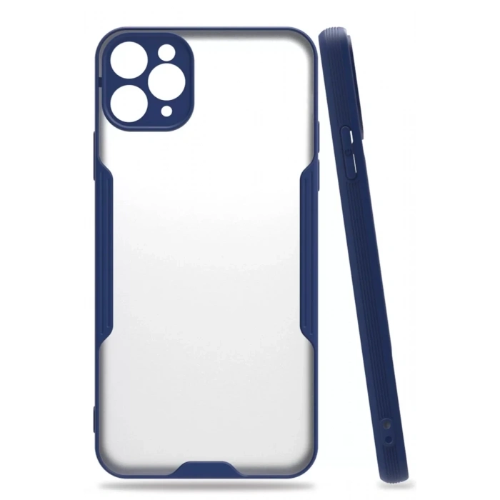 Apple iPhone 11 Pro Kılıf Platin Silikon - Lacivert