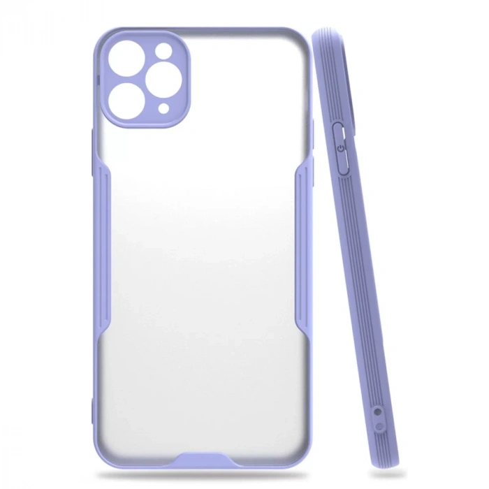 Apple iPhone 11 Pro Kılıf Platin Silikon - Lila