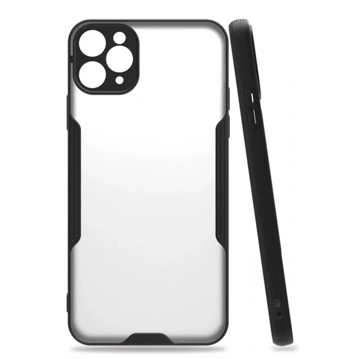Apple iPhone 11 Pro Kılıf Platin Silikon - Siyah