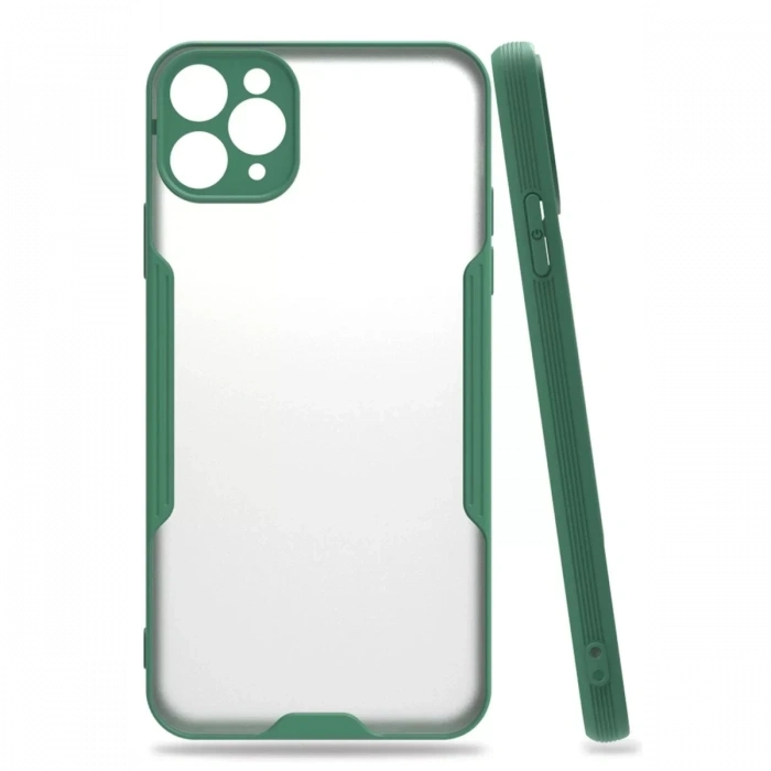 Apple iPhone 11 Pro Kılıf Platin Silikon - Yeşil