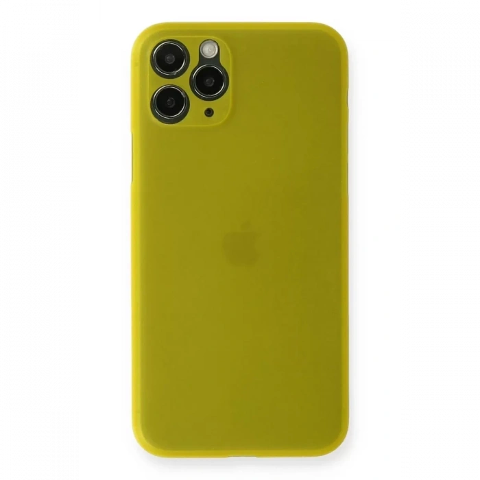 Apple iPhone 11 Pro Kılıf PP Ultra İnce Kapak - Sarı
