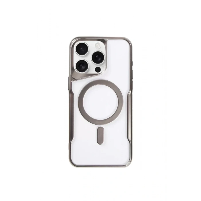 Apple iPhone 11 Pro Max Kılıf Boyi Magsafe Silikon Kapak - Titan Gri