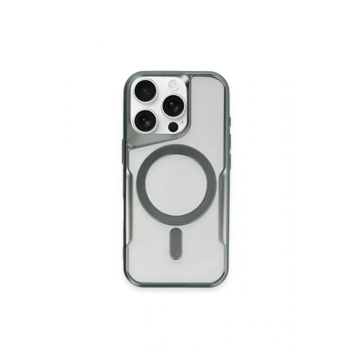 Apple iPhone 11 Pro Max Kılıf Boyi Magsafe Silikon Kapak - Yeşil