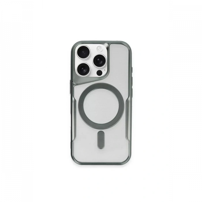 Apple iPhone 11 Pro Max Kılıf Boyi Magsafe Silikon Kapak - Yeşil