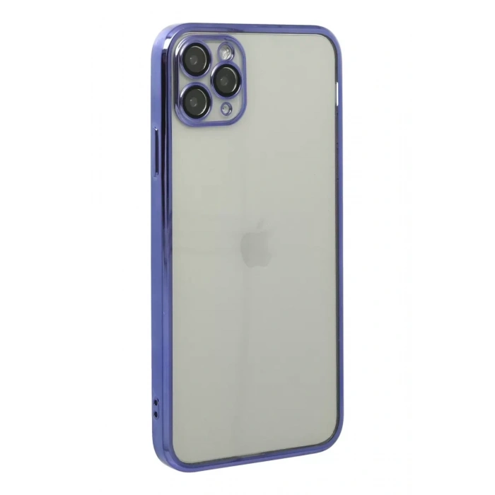 Apple iPhone 11 Pro Max Kılıf Lensli Silikon - Mor