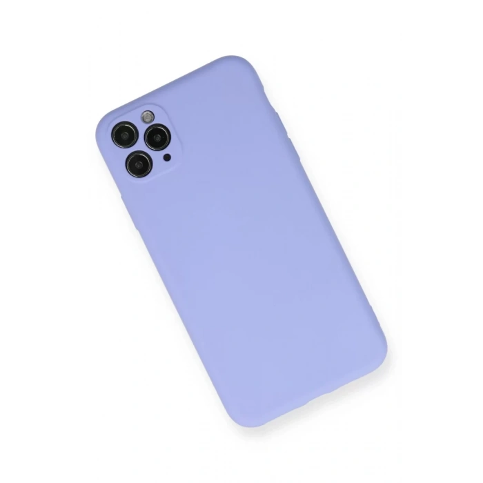 Apple iPhone 11 Pro Max Kılıf Nano içi Kadife Silikon - Lila