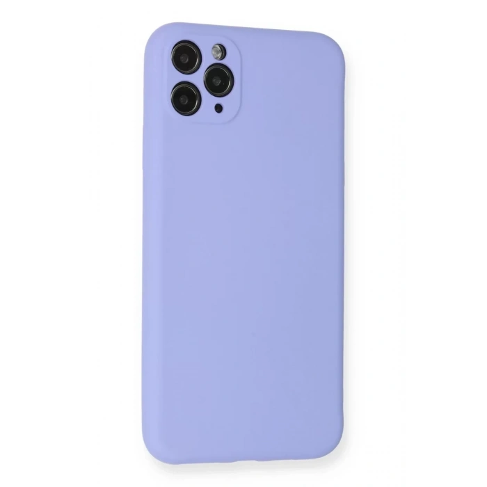 Apple iPhone 11 Pro Max Kılıf Nano içi Kadife Silikon - Lila