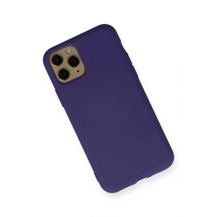 Apple iPhone 11 Pro Max Kılıf Nano içi Kadife Silikon - Mor