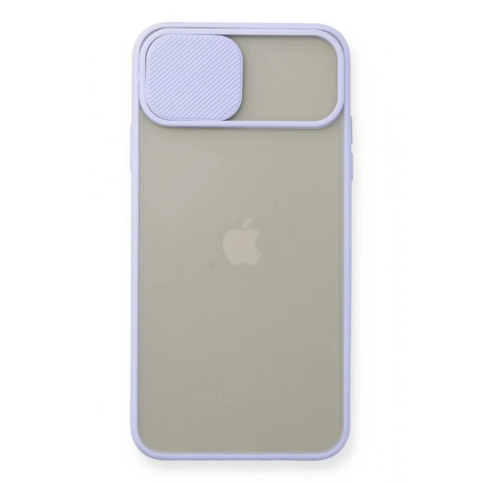 Apple iPhone 11 Pro Max Kılıf Palm Buzlu Kamera Sürgülü Silikon - Lila
