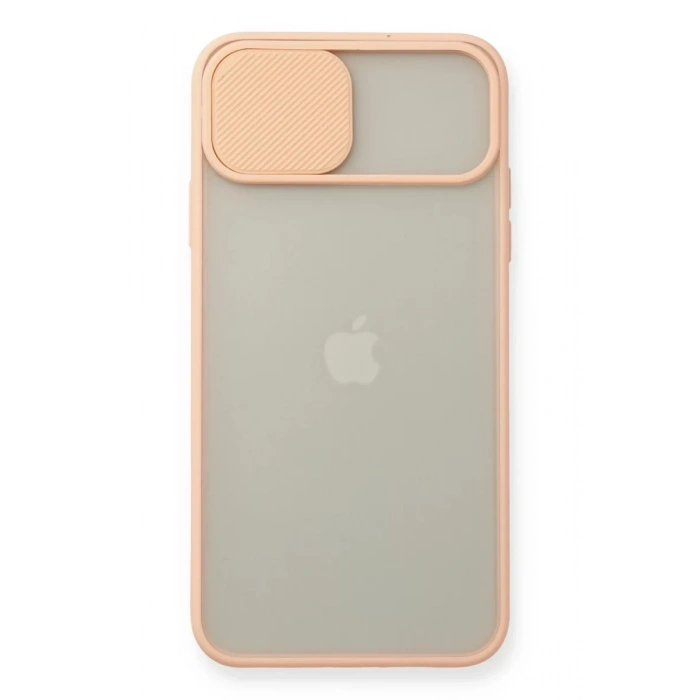 Apple iPhone 11 Pro Max Kılıf Palm Buzlu Kamera Sürgülü Silikon - Pembe
