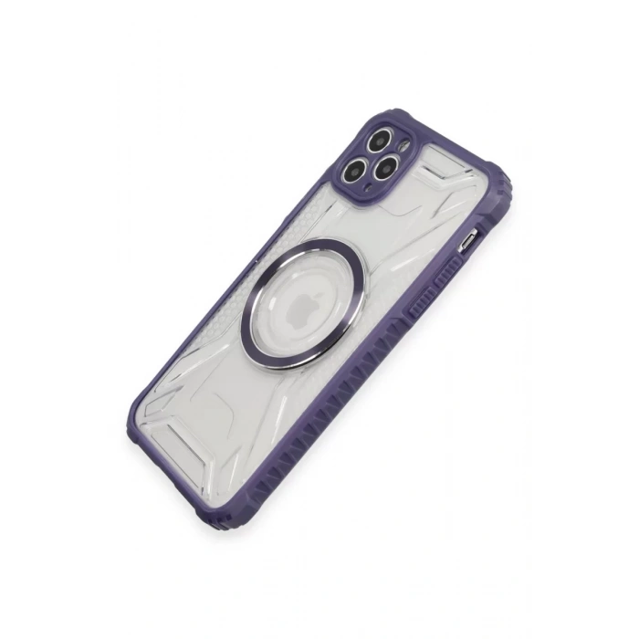 Apple iPhone 11 Pro Max Kılıf Prag Magneticsafe Kapak - Derin Mor