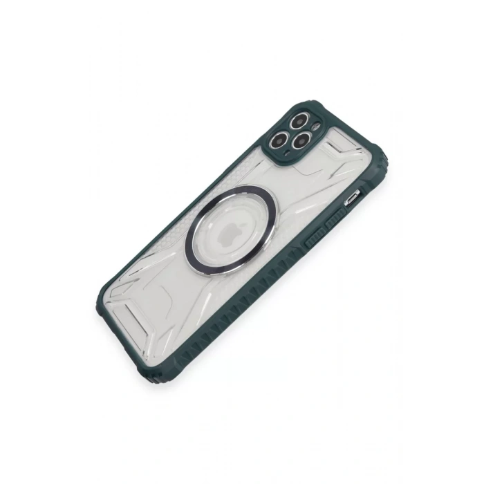 Apple iPhone 11 Pro Max Kılıf Prag Magneticsafe Kapak - Koyu Yeşil