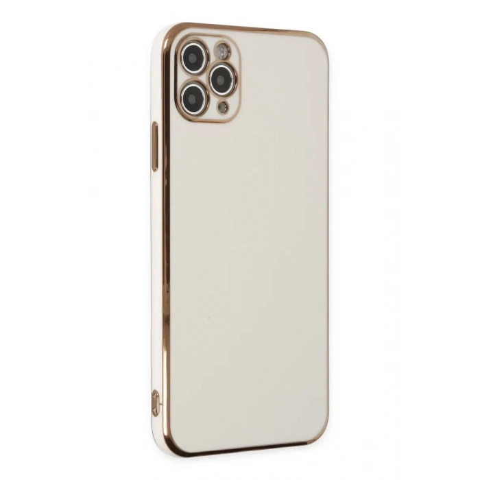 Apple iPhone 11 Pro Max Kılıf Volet Silikon - Beyaz