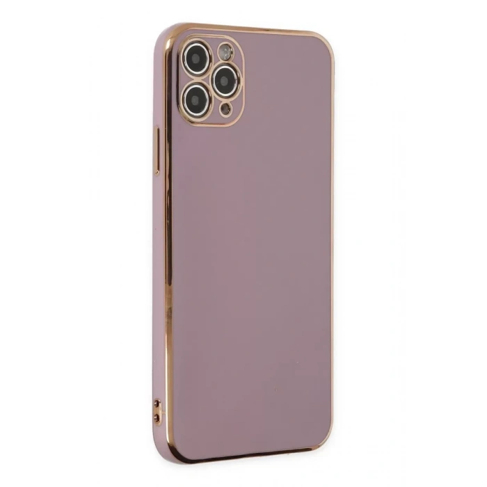 Apple iPhone 11 Pro Max Kılıf Volet Silikon - Mor
