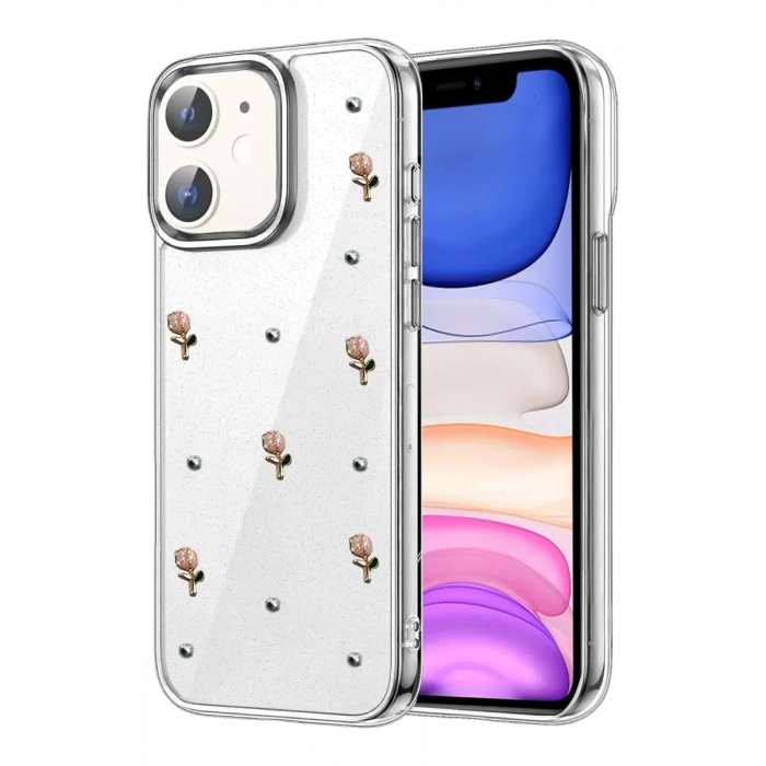Apple iPhone 12 Fiyonk Desenli Kapak - Desen 6