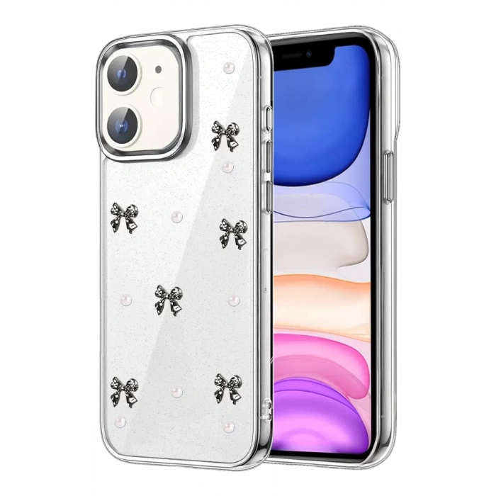 Apple iPhone 12 Fiyonk Desenli Kapak - Desen 8