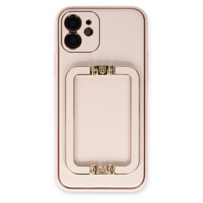 Apple iPhone 12 Kılıf Coco Elit Kapak - Pudra