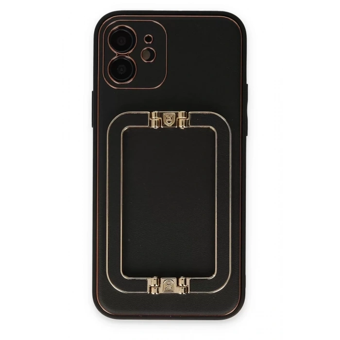 Apple iPhone 12 Kılıf Coco Elit Kapak - Siyah