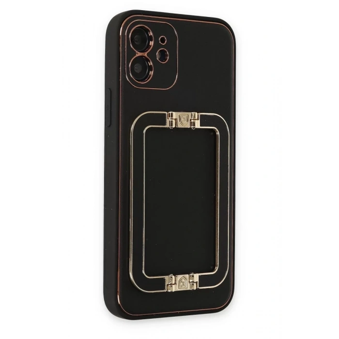 Apple iPhone 12 Kılıf Coco Elit Kapak - Siyah