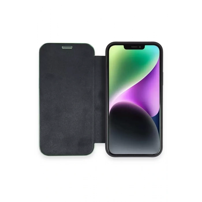 Apple iPhone 12 Kılıf Dolpin Kapaklı - Lacivert
